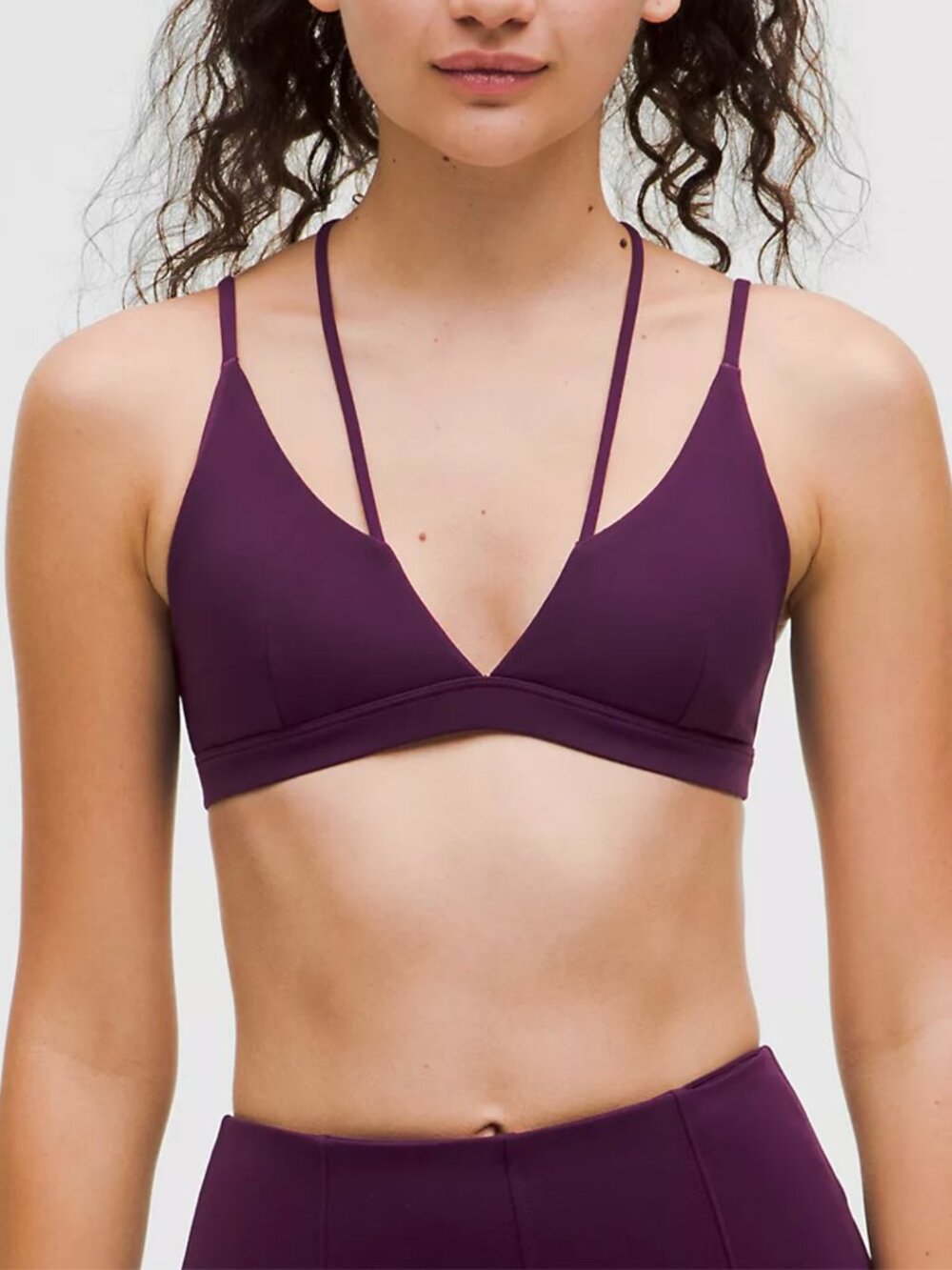 Lululemon SmoothCover Strappy Bra Dramatic Magenta A/B Cup Size L